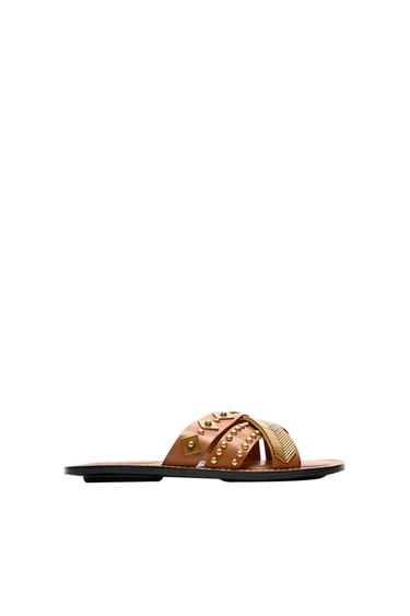 LEATHER STRAPPY SANDALS