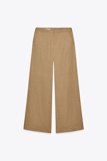PANTALÓN PALAZZO - Caramelo de Zara