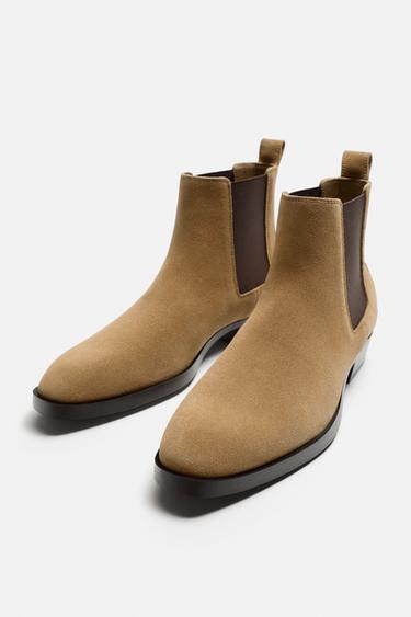 Marrón Zara Botas Chelsea Hombre Botas Chelsea Tipo Cubano Botin