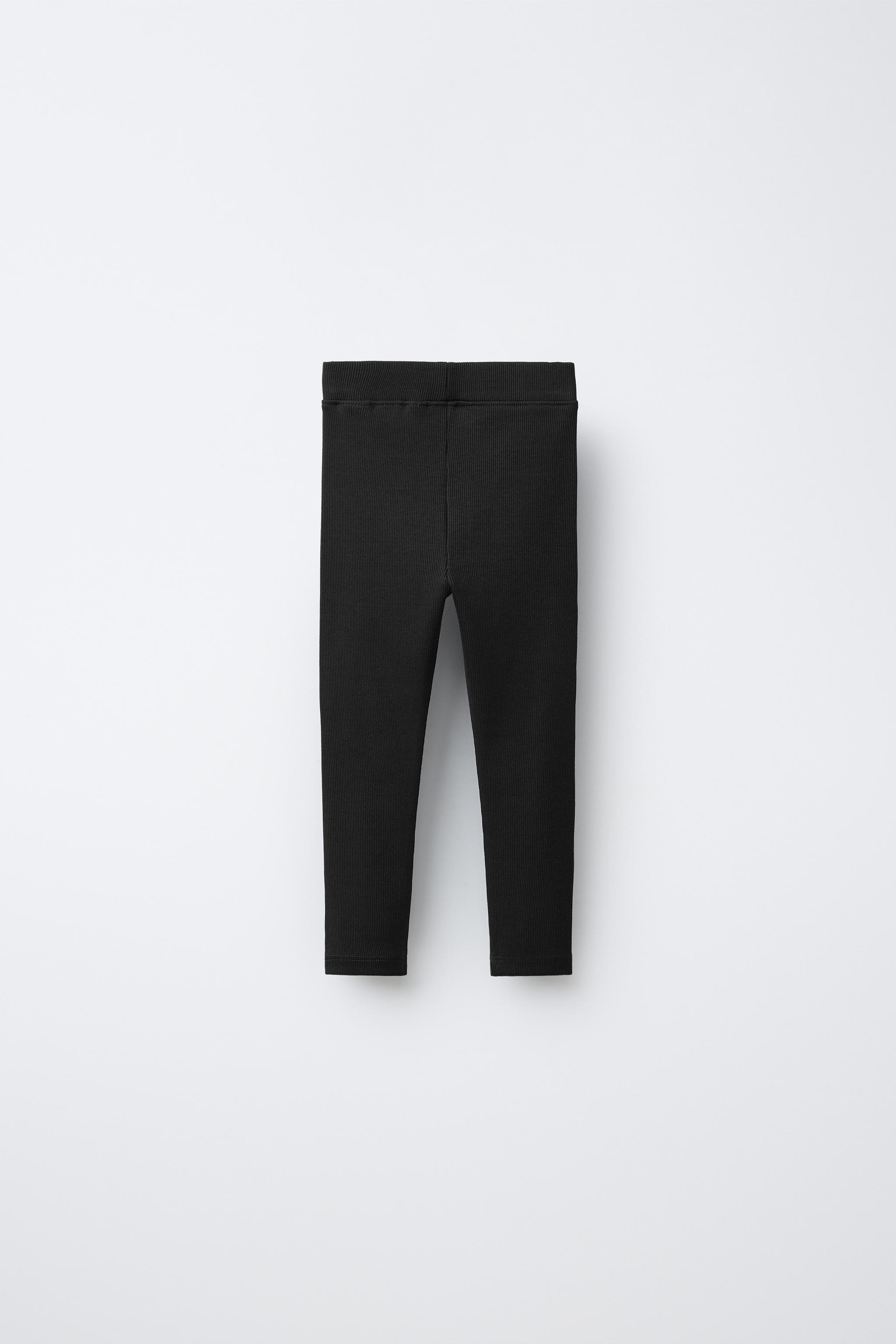 Детские леггинсы Zara RIBBED LEGGINGS WITH LABEL — фото 2