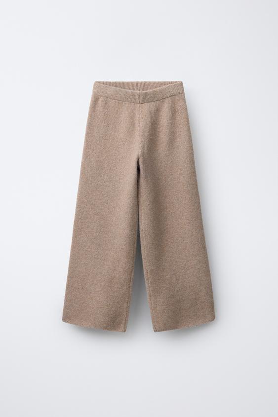 PANTALÓN CULOTTE PUNTO - Tostados de Zara - Imagen 0