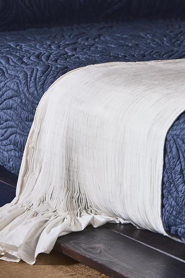 CHEMIN DE TABLE COTON FRONCES X FANGLU LIN - Blanc de Zara - Image 7