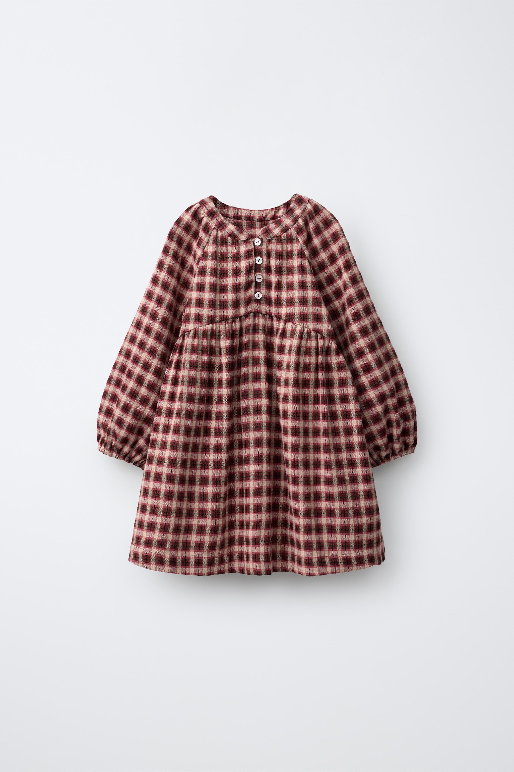 CHECK PRINT DRESS - Pink | ZARA Curaçao / Curazao