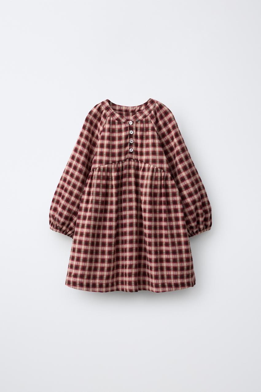 pink and brown plaid dress PRINT - Beach Formal Dresses & Shirts_C stretch panel in the Waist size:34