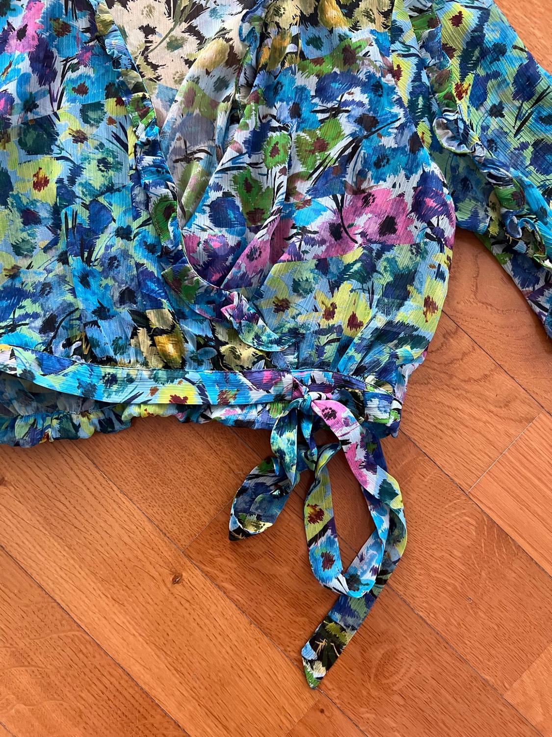 PRINTED BLOUSE WITH RUFFLES - Image 2