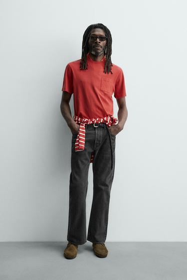 CAMISETA BOLSILLO AARON LEVINE X ZARA - Rojo de Zara