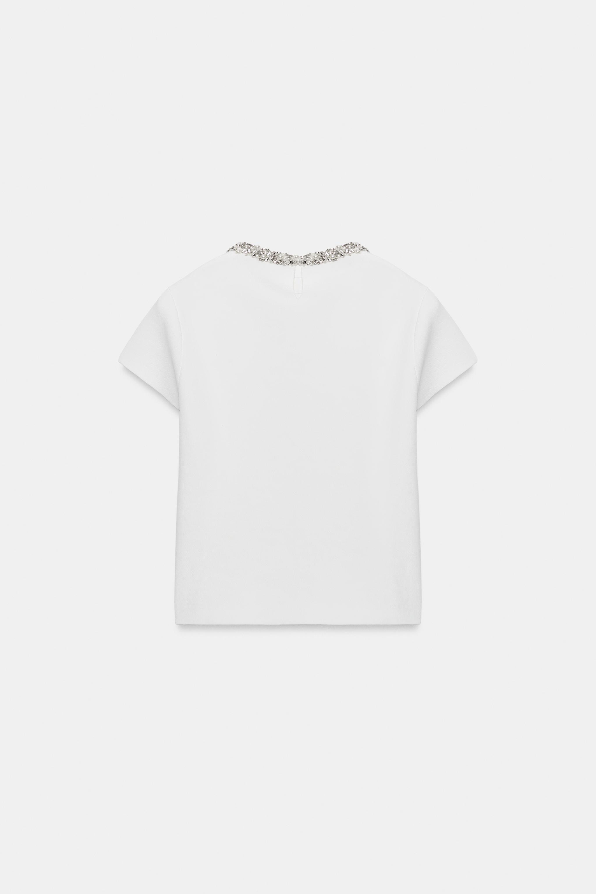 Женские свитеры Zara JEWEL BEAD KNIT TOP — фото 8