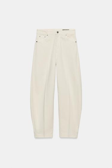 ZW COLLECTION TAPERED HIGH-WAIST JEANS - Butter by Zara - Image 6