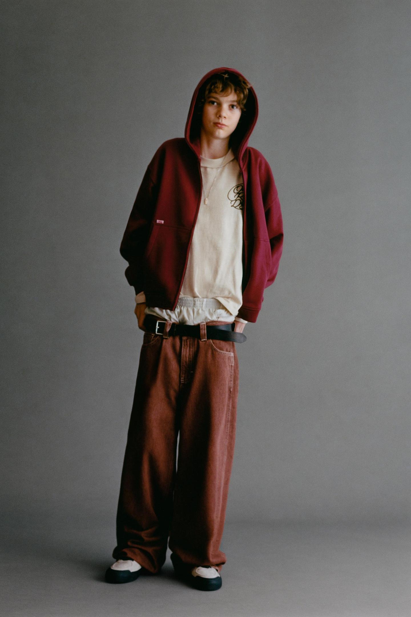 Детские джинсы Zara Baggy, цвет: Кирпичный
