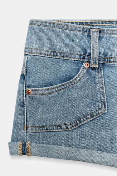 SHORT MINI EN DENIM TRF À POCHES - Bleu de Zara - Image 6