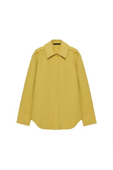 TRENCH SHIRT WITH TABS - Mustard by Zara