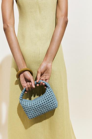 Zara Linen halter midi dress - Lime green