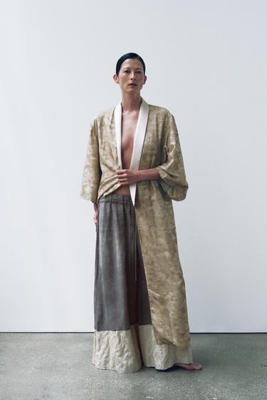 ZW COLLECTION PRINTED COAT - Beige by Zara