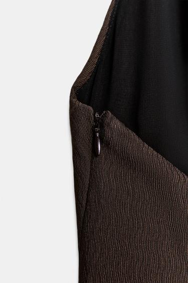 ROBE STYLE LINGERIE HALTER - Marron de Zara - Image 8