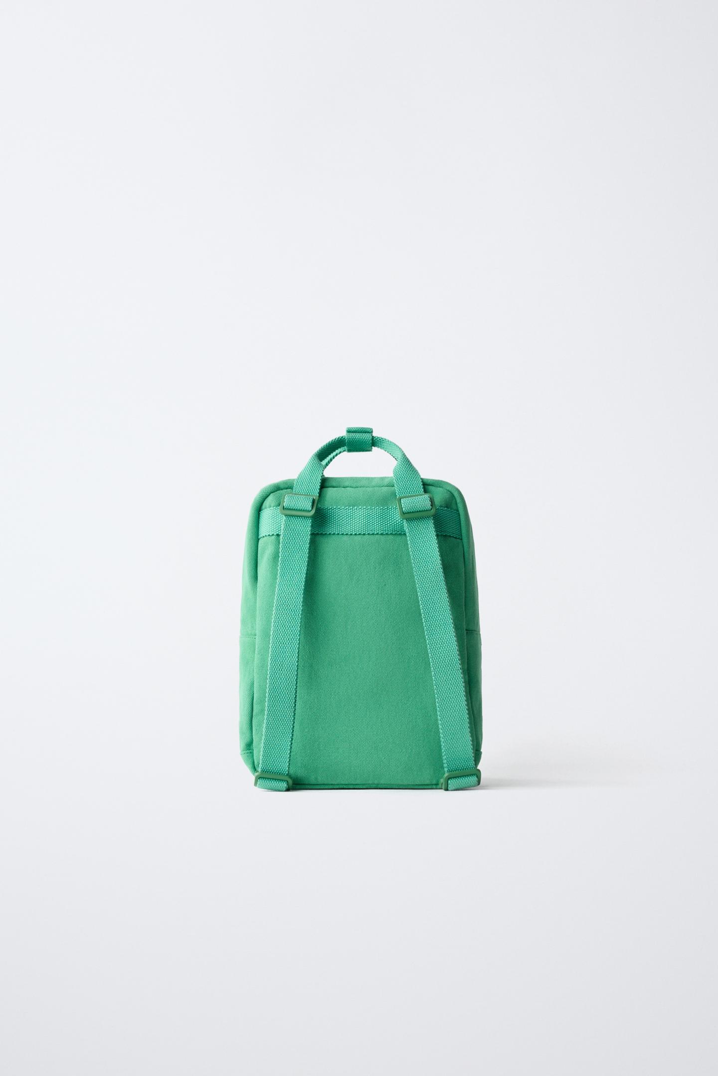 Рюкзак Zara Monocolor для детей, цвет: Зелёный — фото 5