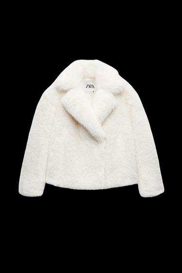 FELLIMITAT-JACKE – ZW COLLECTION - Cremefarben von Zara - Bild 0