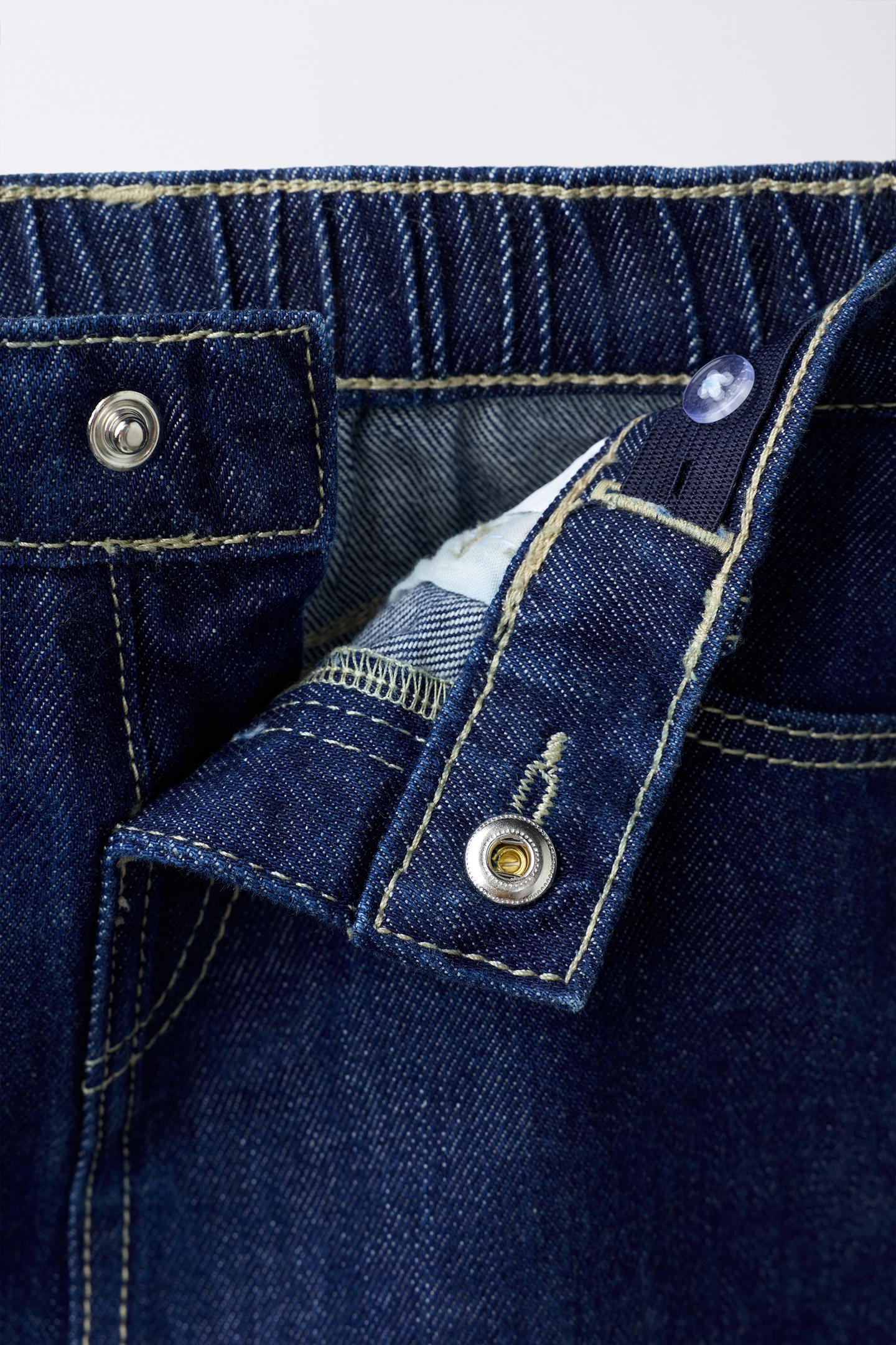 Детская юбка Zara Fruit OF the Loom™ Embroidered Denim Skirt, цвет: Синий — фото 3