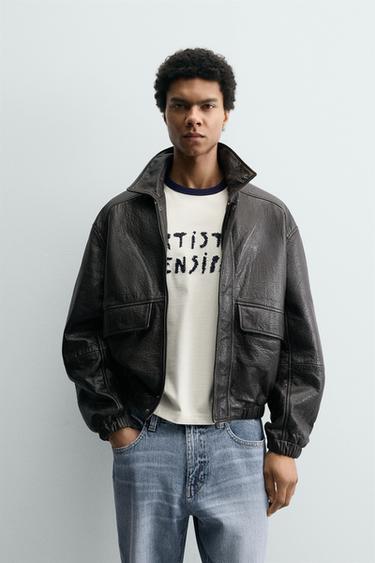 LEATHER JACKET SAMUEL DE SABOIA X ZARA - Brown by Zara