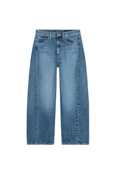ZW COLLECTION ANKLE RELAXED FIT MID-WAIST JEANS - Mid-blue by Zara