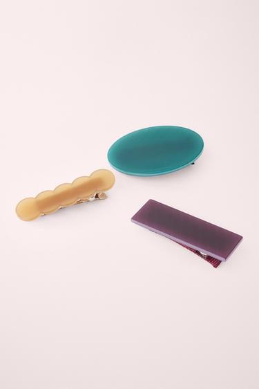 PACK TRES PINZAS FORMAS CREATED BY CARAMEL LONDON X ZARA - Mostaza de Zara