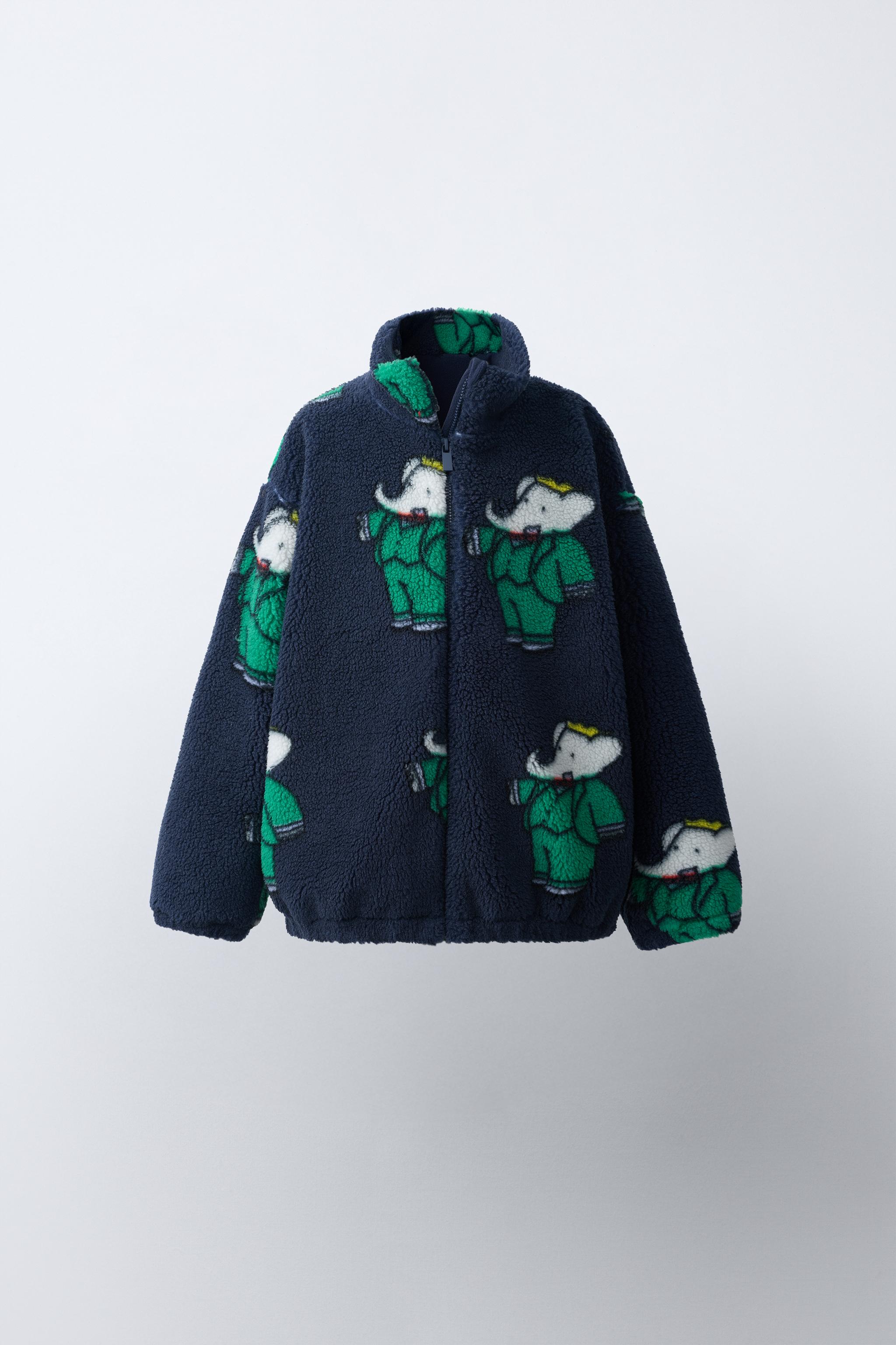 BABAR™ PRINT FAUX SHEARLING JACKET