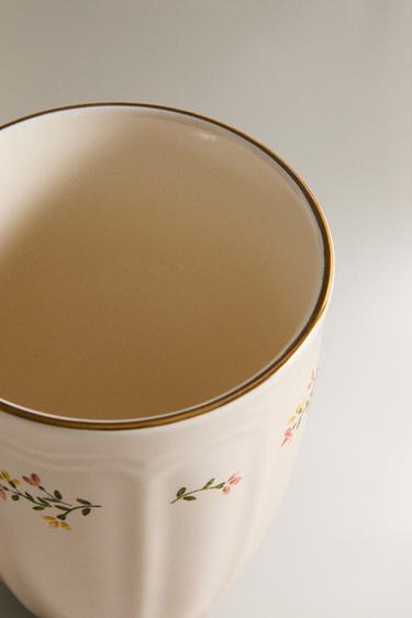 MUG PORCELAINE FLORAL - Crème de Zara - Image 3