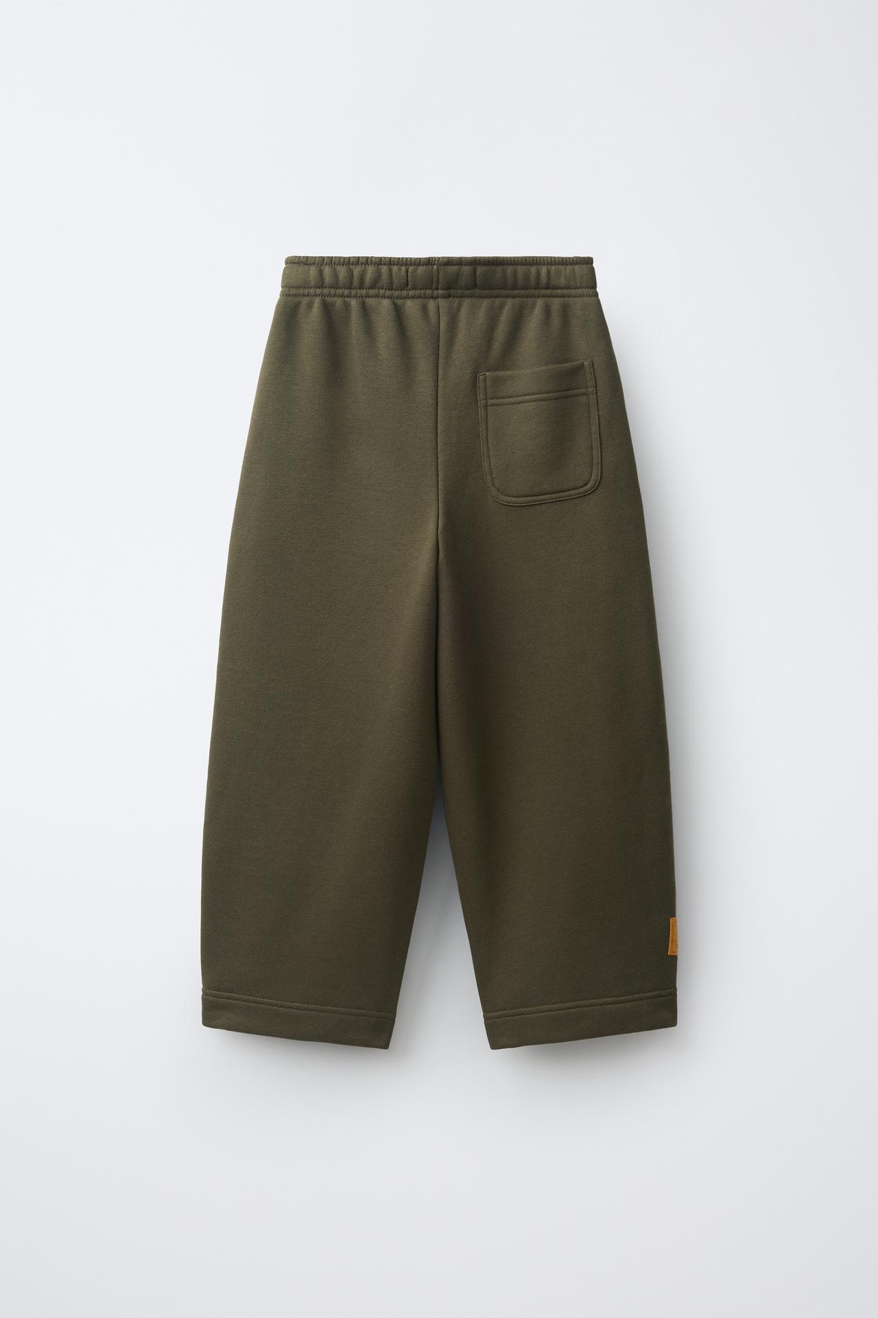 VARSITY PATCH BARREL SWEATPANTS — Mid-green