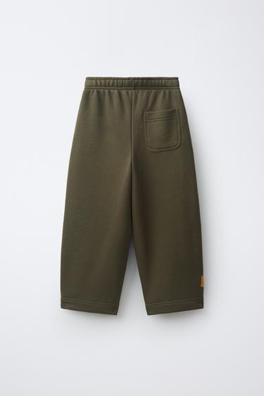 VARSITY PATCH BARREL SWEATPANTS — Mid-green 2