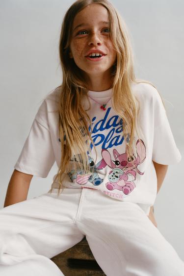 CAMISETA ESTAMPADA STITCH & ANGEL © DISNEY - Blanco de Zara