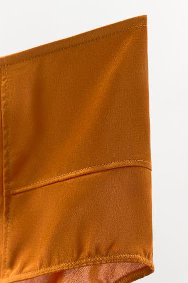 JUPE-CULOTTE LARGE - Orange de Zara - Image 4