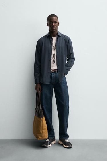 CAMISA REGULAR FIT - Azul / Acero de Zara