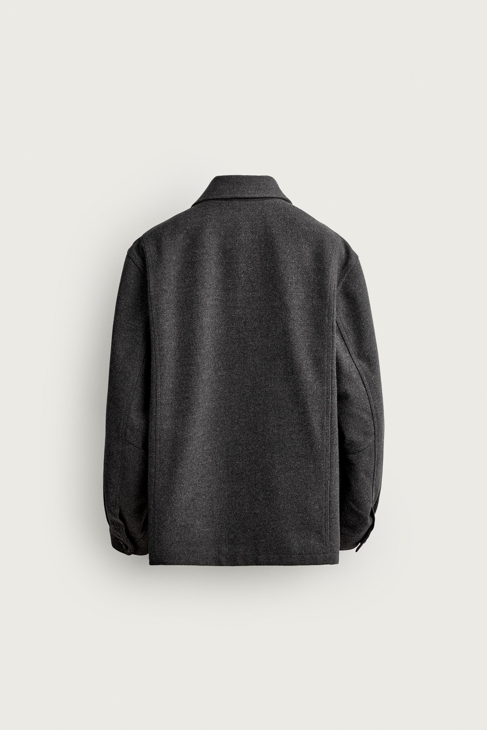 MANTEAU REGULAR FIT EN DRAP DE LAINE
