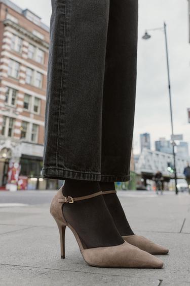 CHAUSSURES À TALONS BRACELET - Gris taupe de Zara - Image 1