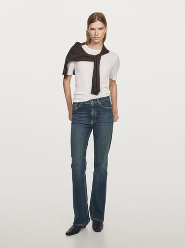 Zara High-waist boot-cut jeans - Mid-blue