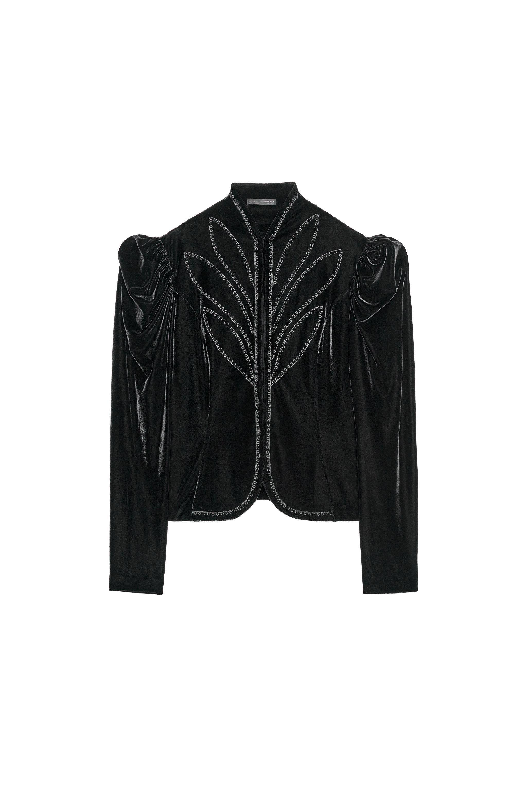 CHAQUETA TERCIOPELO BORDADOS