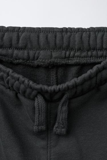 SHORT SLEEVE SWEATSHIRT AND TEXT JOGGERS SET - Anthracite grey de Zara - Image 7