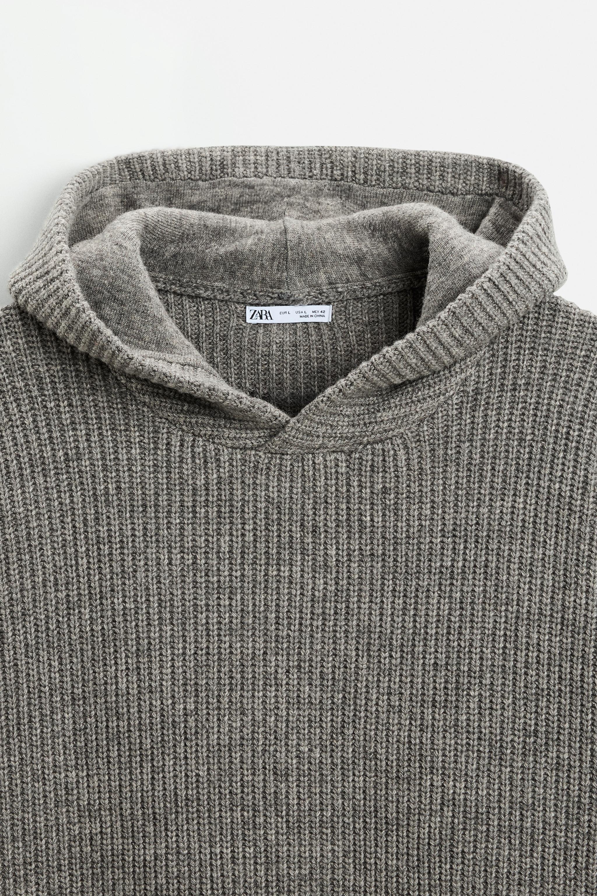 KNIT SWEATSHIRT WITH WOOL Grey marl ZARA United Kingdom