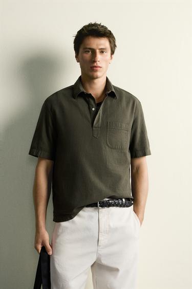 REGULAR FIT POLO SHIRT - Khaki by Zara