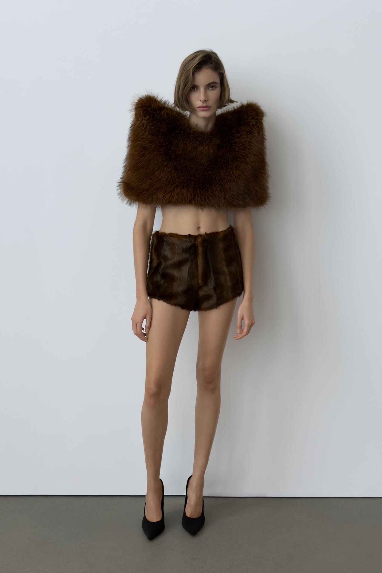 CATS FAUX FUR SHORTS