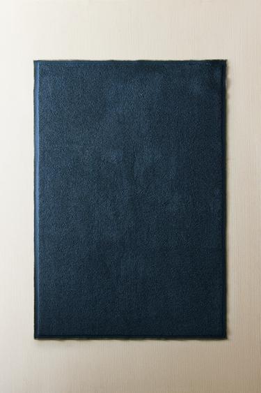 BATH MAT WITH COLOURED TOPSTITCHING - Navy blue by Zara