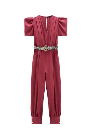 LONG BELTED JUMPSUIT