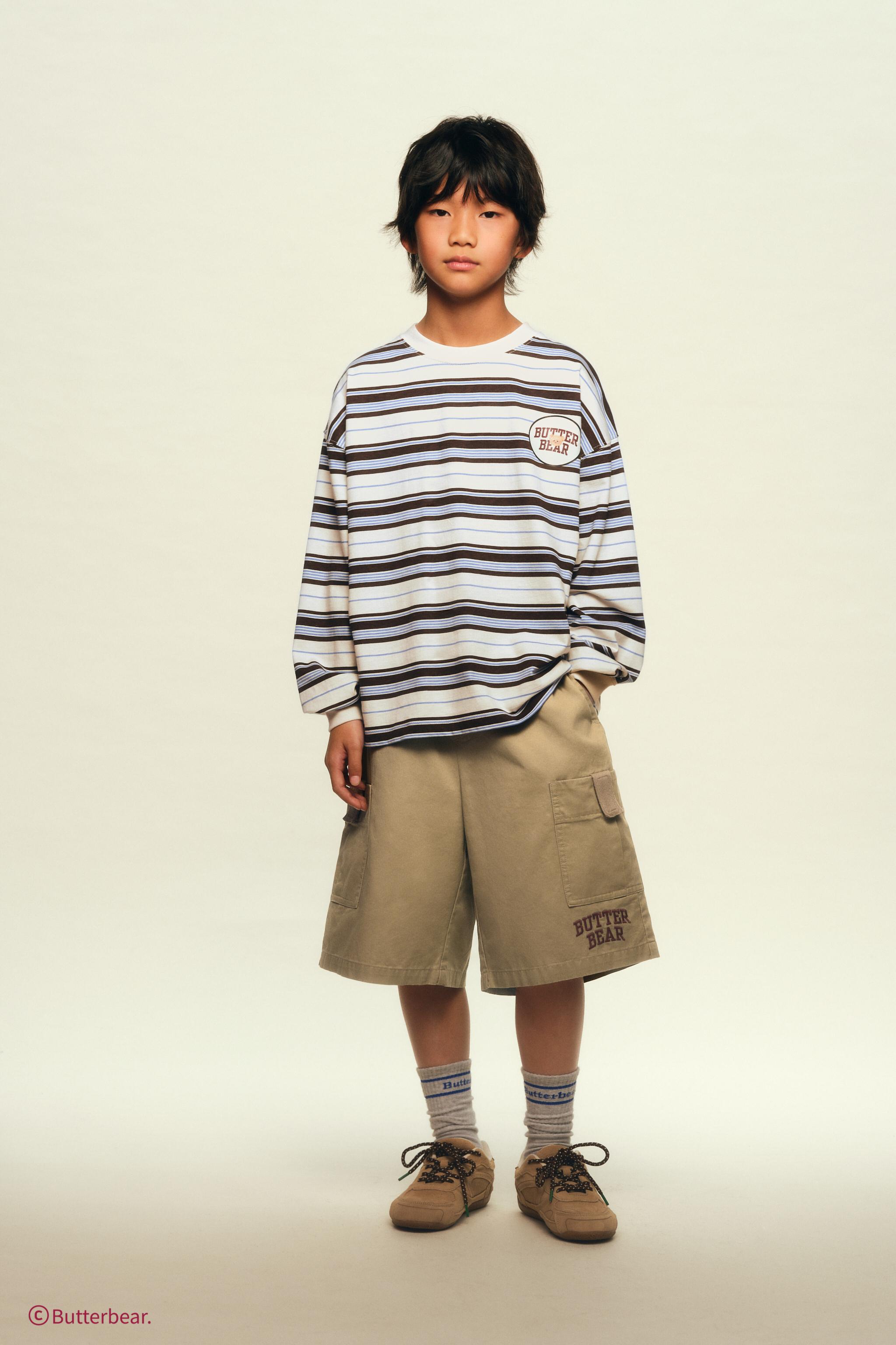 butter ストライプ 長袖Tシャツ セール】 太ストライプ 長袖シャツ （シャツ・ブラウス
