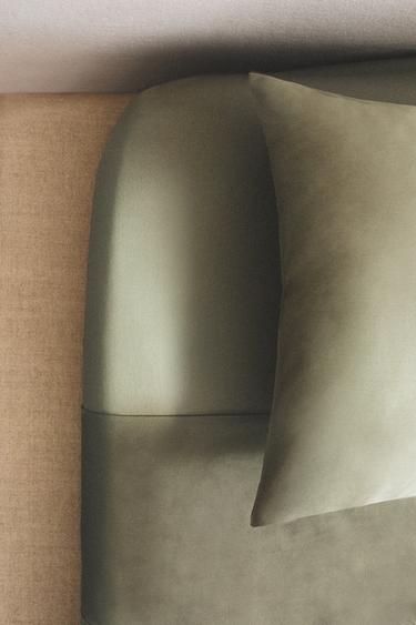 ΣΕΝΤΟΝΙ ΜΕ ΛΑΣΤΙΧΟ ΑΠΟ ΒΑΜΒΑΚΕΡΟ ΠΕΡΚΑΛΙ | 40 CM ΥΨΟΥΣ (300 ΚΛΩΣΤΩΝ) - Πράσινο σταχτί του Zara