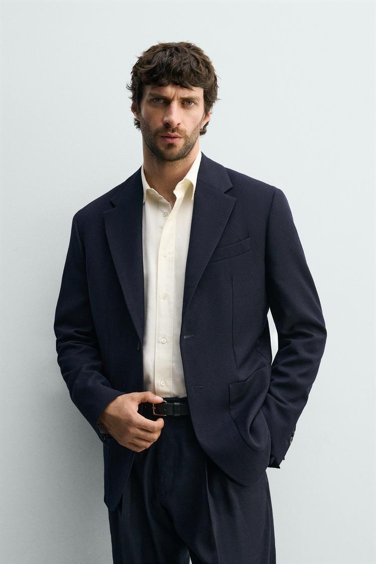 Blazer de lana 100% cuadros corte regular 2