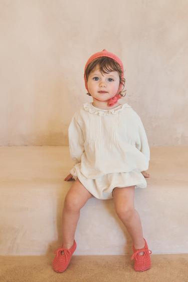 LIMITED EDITION COTTON LINEN SHIRT WITH PLEATS AND LACE TRIM - Ecru by Zara