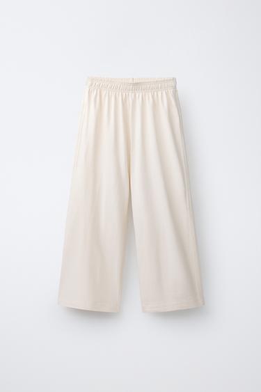 PANTALÓN WIDE LEG - Crudo de Zara