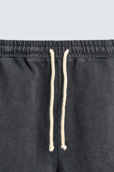 FADED JOGGER SHORTS - Dark anthracite by Zara - Image 8