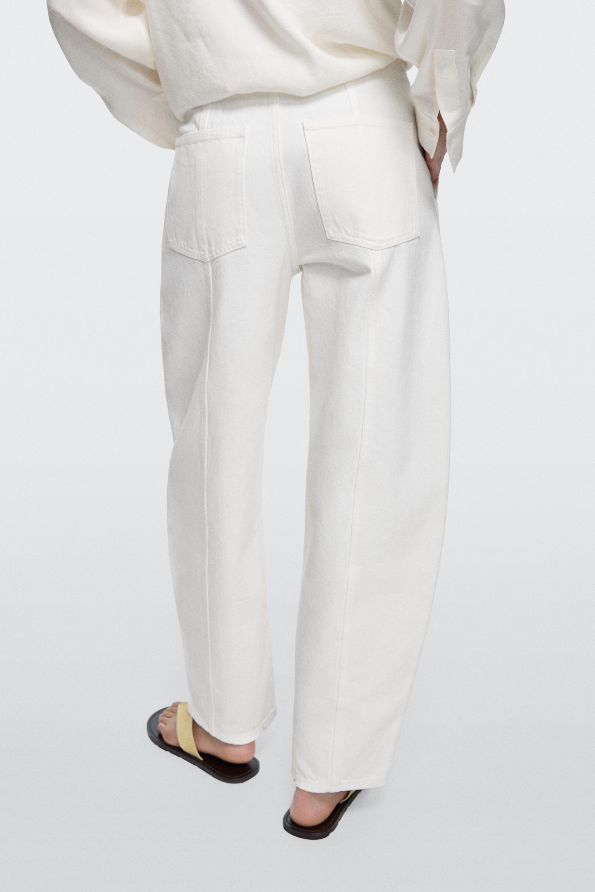 Jean barrel fit coutures apparentes