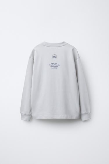 SLOGAN PRINT T-SHIRT - Light blue by Zara - Image 1