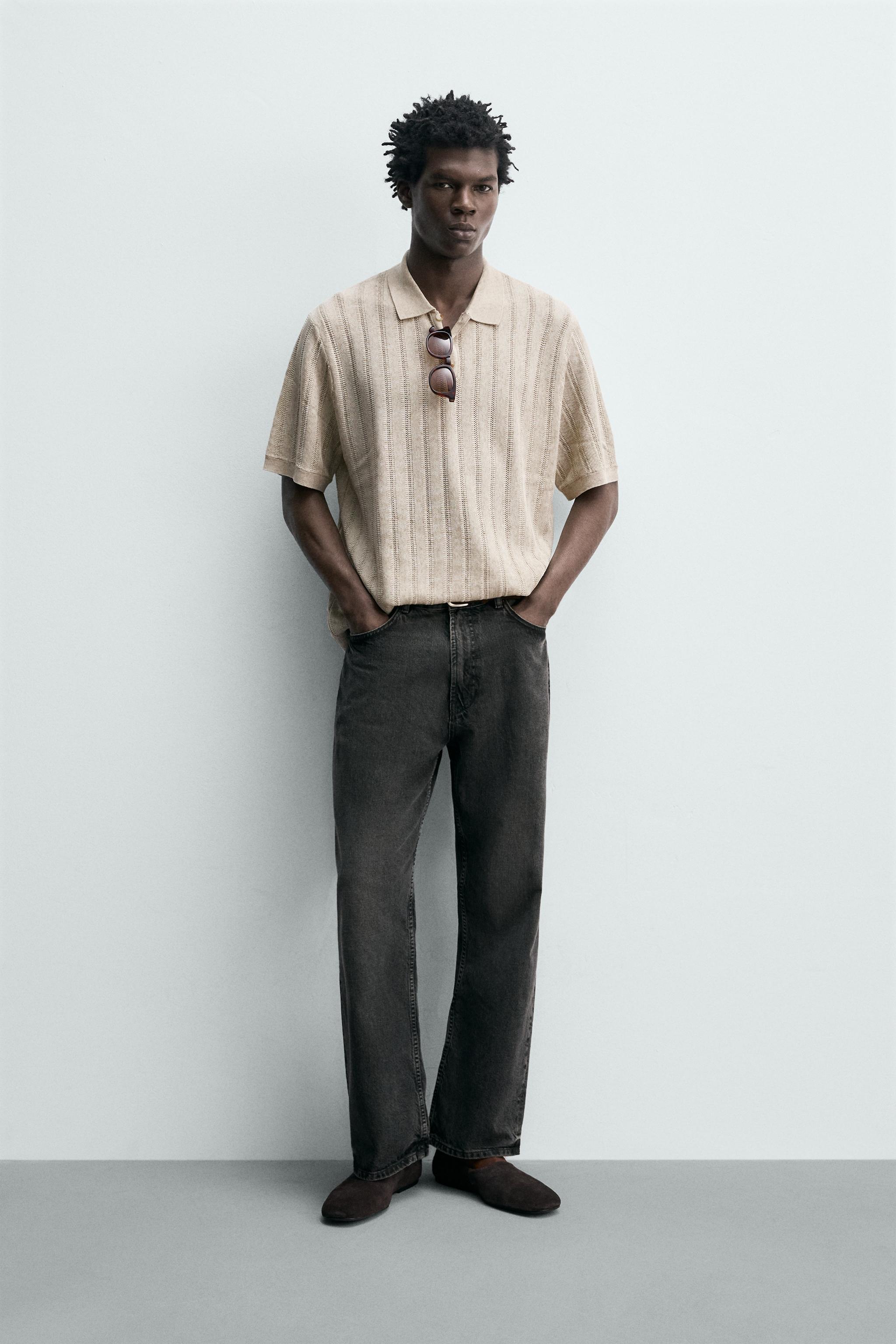 RIB KNIT POLO SHIRT